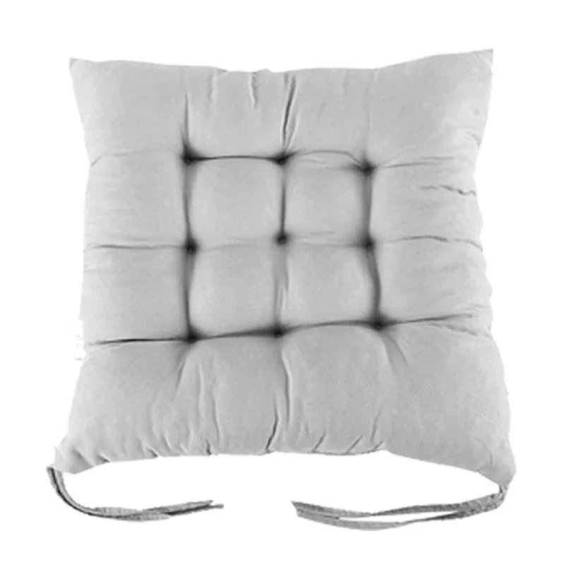 4PCS Square Dining Chair Cushion Thickened Non-slip Tether Living Room Office Chair Cushion Garden Sofa Cushion 40x40cm