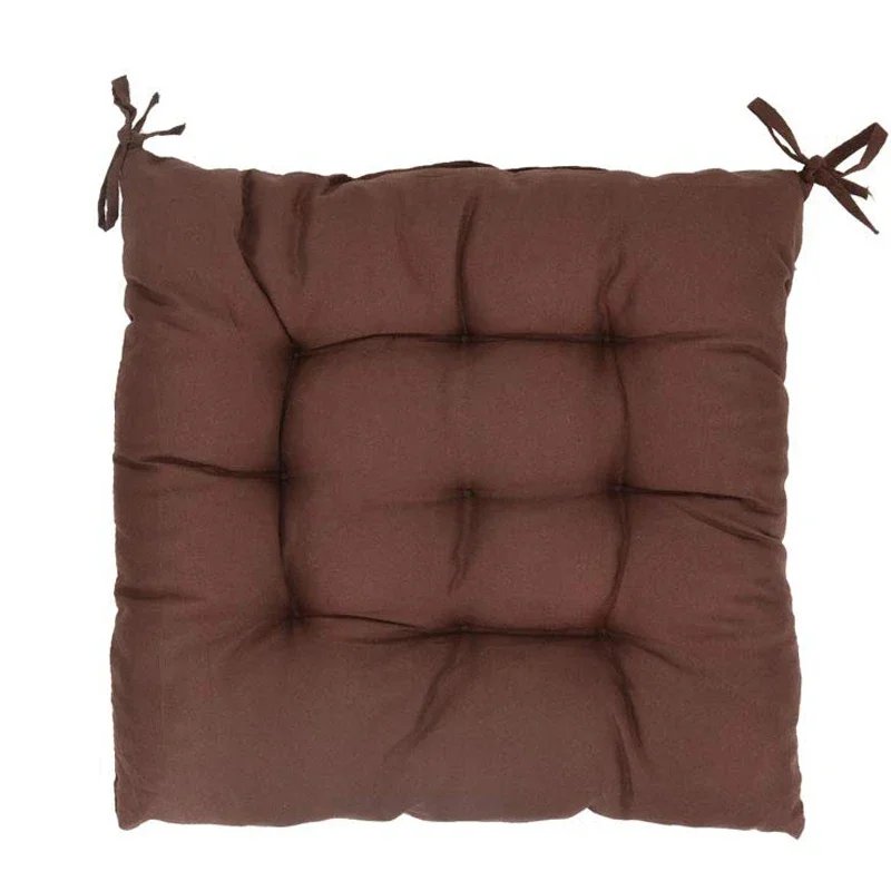 4PCS Square Dining Chair Cushion Thickened Non-slip Tether Living Room Office Chair Cushion Garden Sofa Cushion 40x40cm