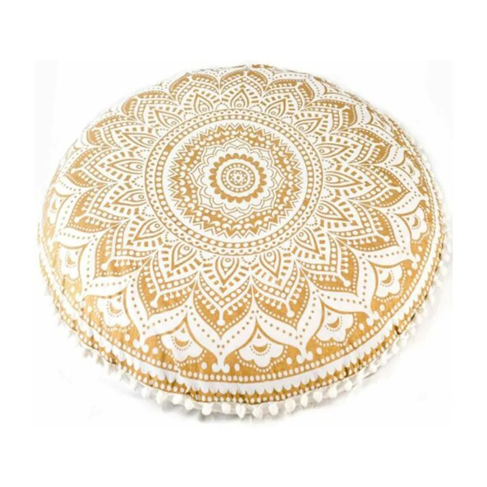 43CM Round Pattern Pillowcase Bohemian Cushion Cover Floor Cushion Printed Pillows Cover For Home Hotel Bar Car Decorate
