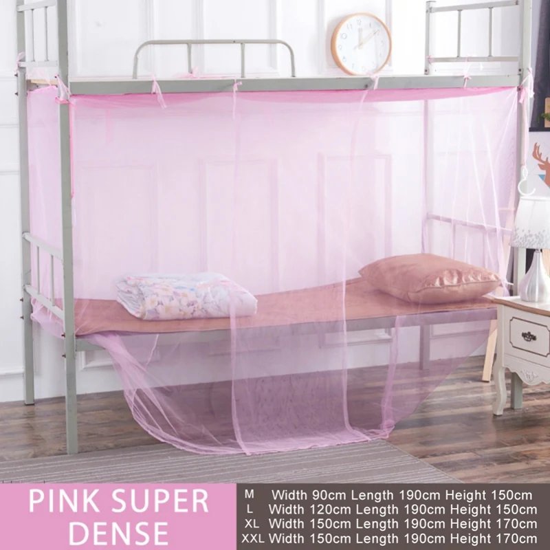 1pcs Moustiquaire Canopy White Four Corner Post Portable Square Mosquito Control Mosquito Net Bedroom Sleeping Mosquito Net