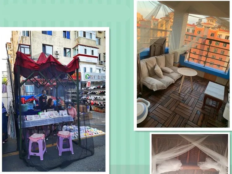 Sexy Mosquito Net Palace Four Door King/Queen Double Size Home Single  Bed Prevent Insect Outdoor Square Grace White Canopy Net