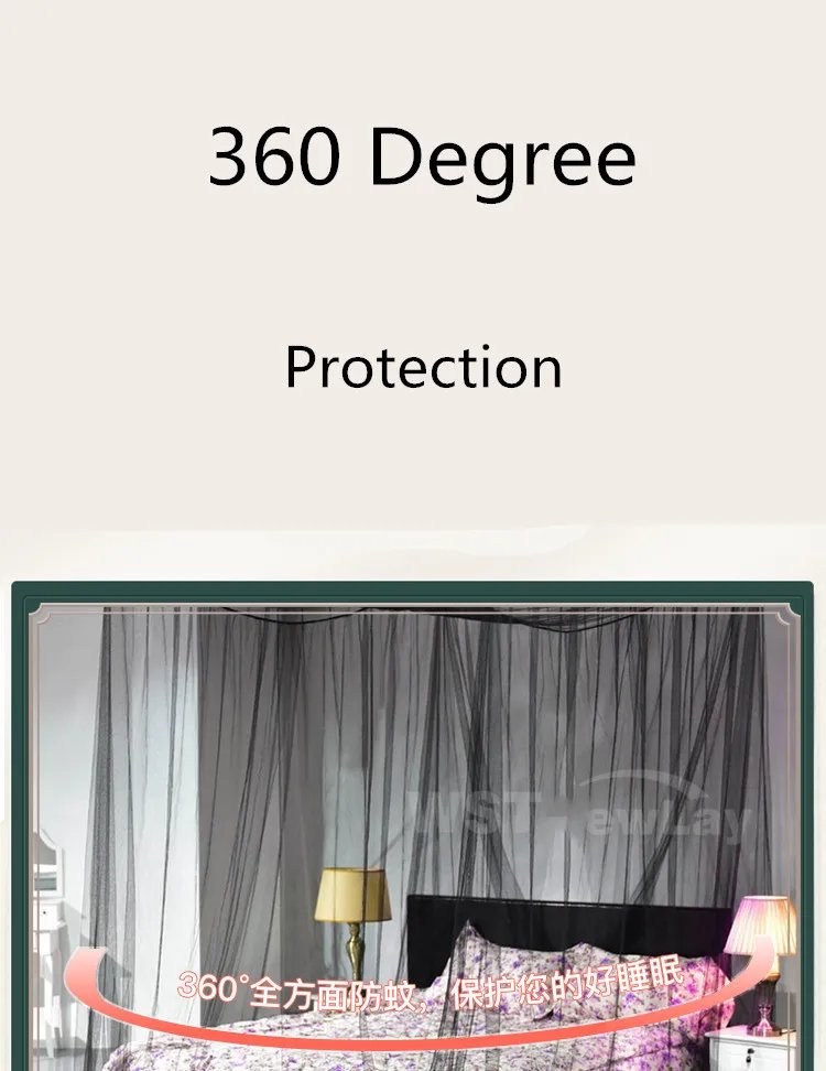 Sexy Mosquito Net Palace Four Door King/Queen Double Size Home Single  Bed Prevent Insect Outdoor Square Grace White Canopy Net