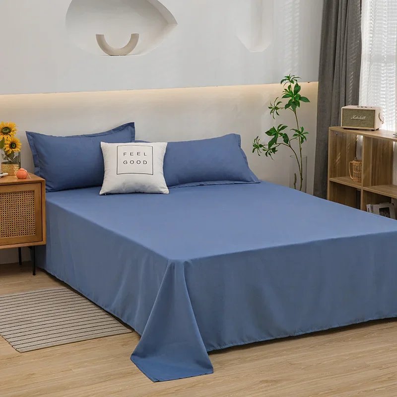 Dormitory Single Piece Bed Sheet Three Sets Good Color Washed Cotton Single Piece Bed Sheet Simple Student