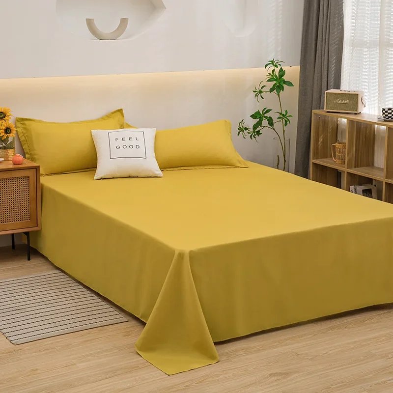 Dormitory Single Piece Bed Sheet Three Sets Good Color Washed Cotton Single Piece Bed Sheet Simple Student