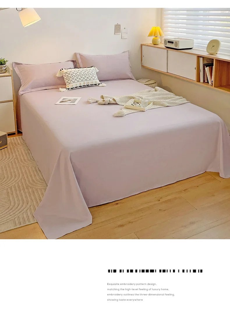 Dormitory Single Piece Bed Sheet Three Sets Good Color Washed Cotton Single Piece Bed Sheet Simple Student
