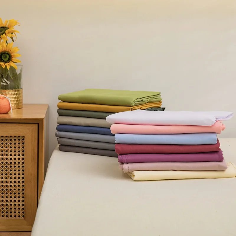 Dormitory Single Piece Bed Sheet Three Sets Good Color Washed Cotton Single Piece Bed Sheet Simple Student