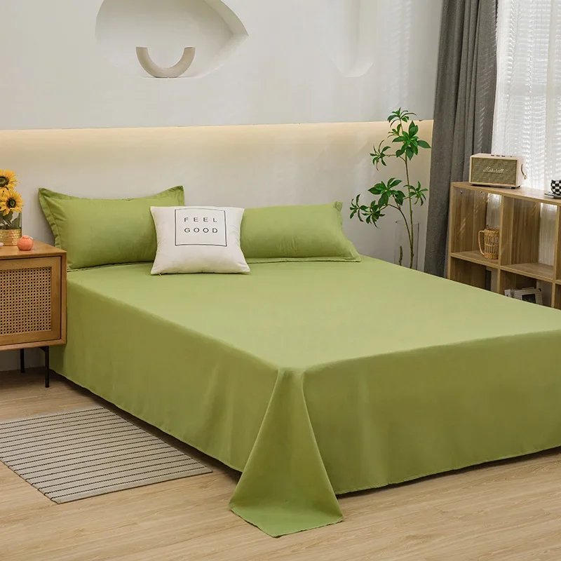 Dormitory Single Piece Bed Sheet Three Sets Good Color Washed Cotton Single Piece Bed Sheet Simple Student