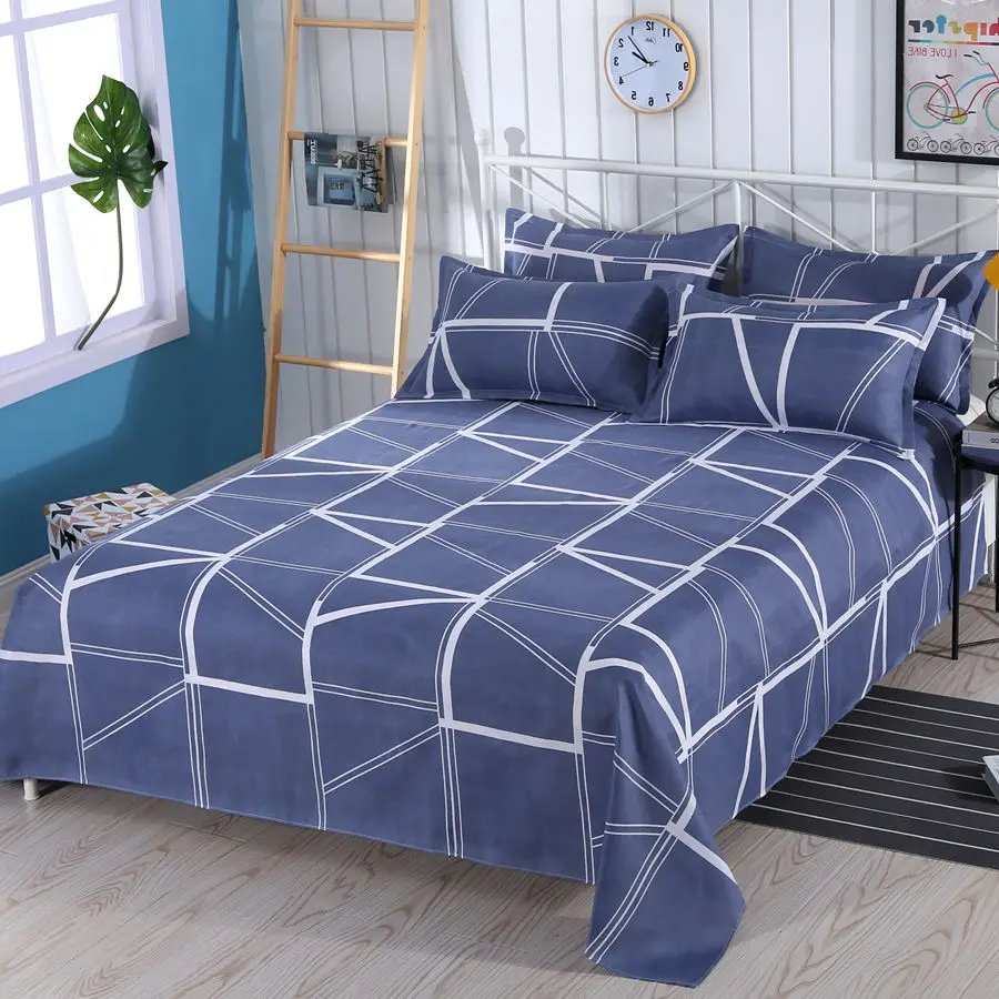 3pcs/Set Home Textile Bed Sheet Set with Pillowcases Cotton Material Lovers Room Bedding Room Flat Sheet 3pcs/Set Home Textile Bed Sheet Set with Pillowcases Cotton Material Lovers Room Bedding Room Flat Sheet