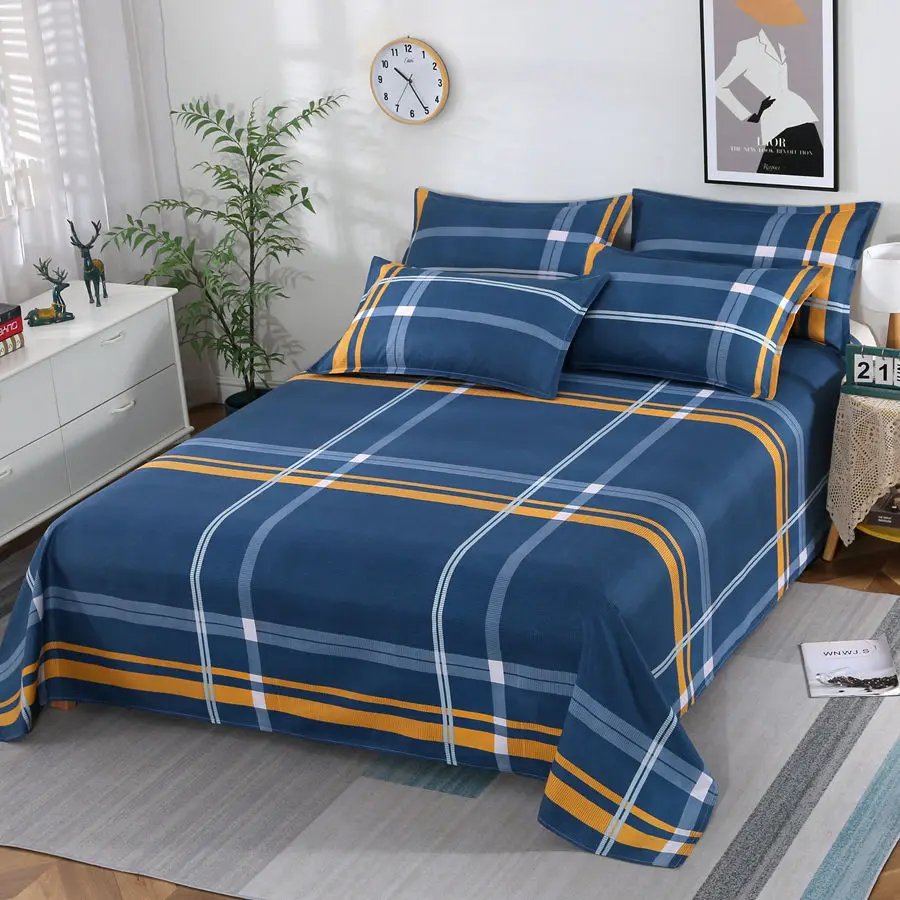 3pcs/Set Home Textile Bed Sheet Set with Pillowcases Cotton Material Lovers Room Bedding Room Flat Sheet 3pcs/Set Home Textile Bed Sheet Set with Pillowcases Cotton Material Lovers Room Bedding Room Flat Sheet