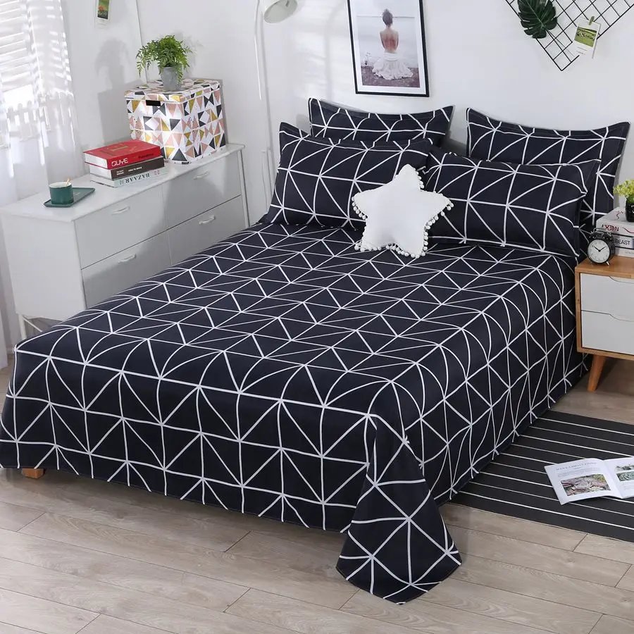 3pcs/Set Home Textile Bed Sheet Set with Pillowcases Cotton Material Lovers Room Bedding Room Flat Sheet 3pcs/Set Home Textile Bed Sheet Set with Pillowcases Cotton Material Lovers Room Bedding Room Flat Sheet