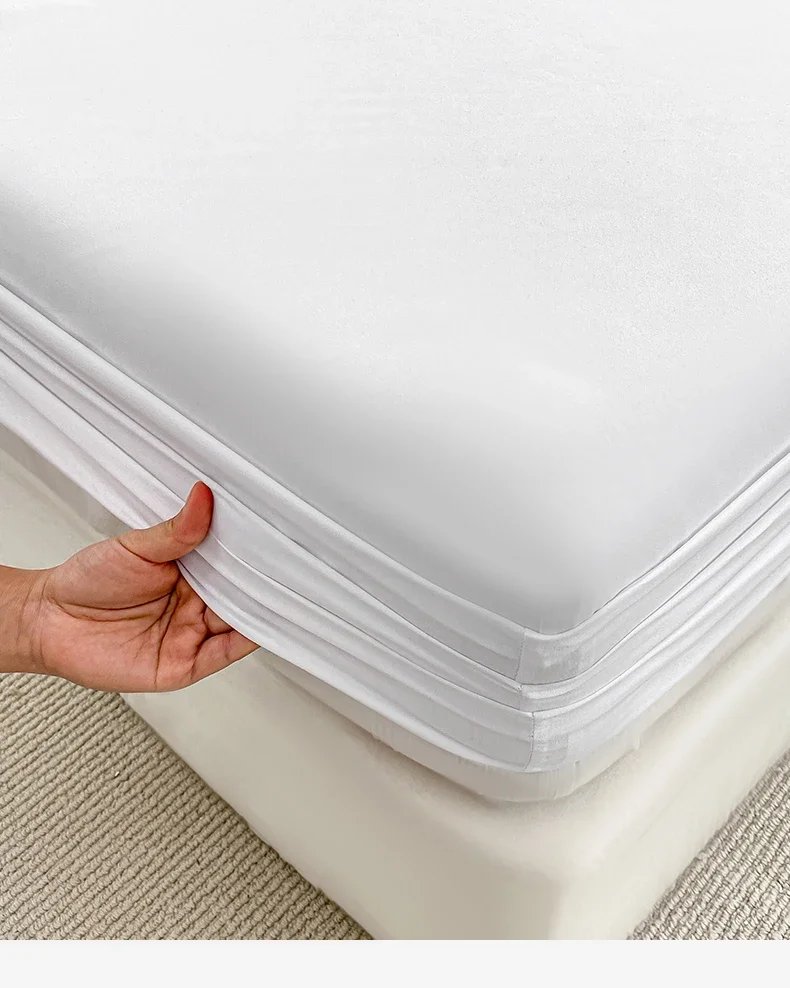 Solid Brushed Bed Sheet Set,Premium Fitted Sheet and Pillowcases,Soft Sateen Finish for Luxurious Comfort,Easy Care