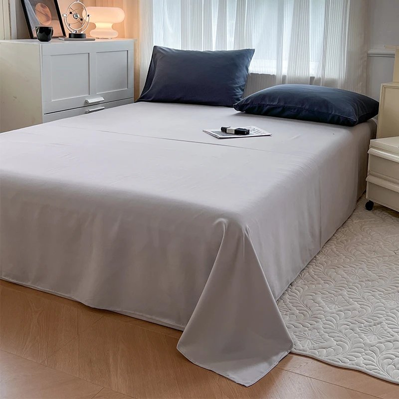 2-side Solid Color Brush Fabric Bed Set 4 Pieces Duvet Cover Pillowcase Bedding Set Bed Sheet Quilt Cover Single Queen King Size