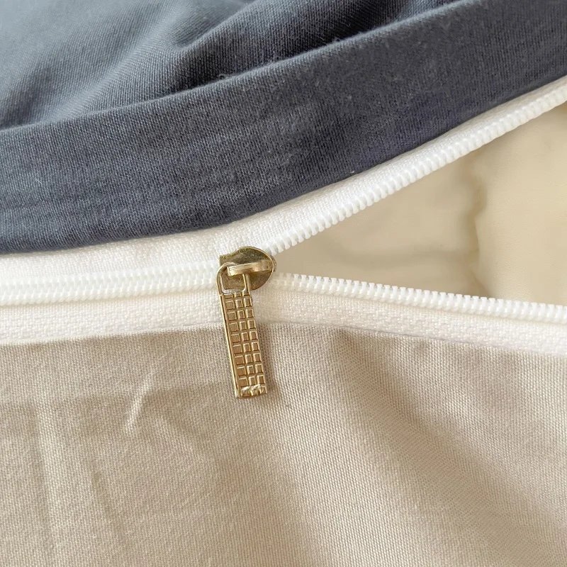 2-side Solid Color Brush Fabric Bed Set 4 Pieces Duvet Cover Pillowcase Bedding Set Bed Sheet Quilt Cover Single Queen King Size