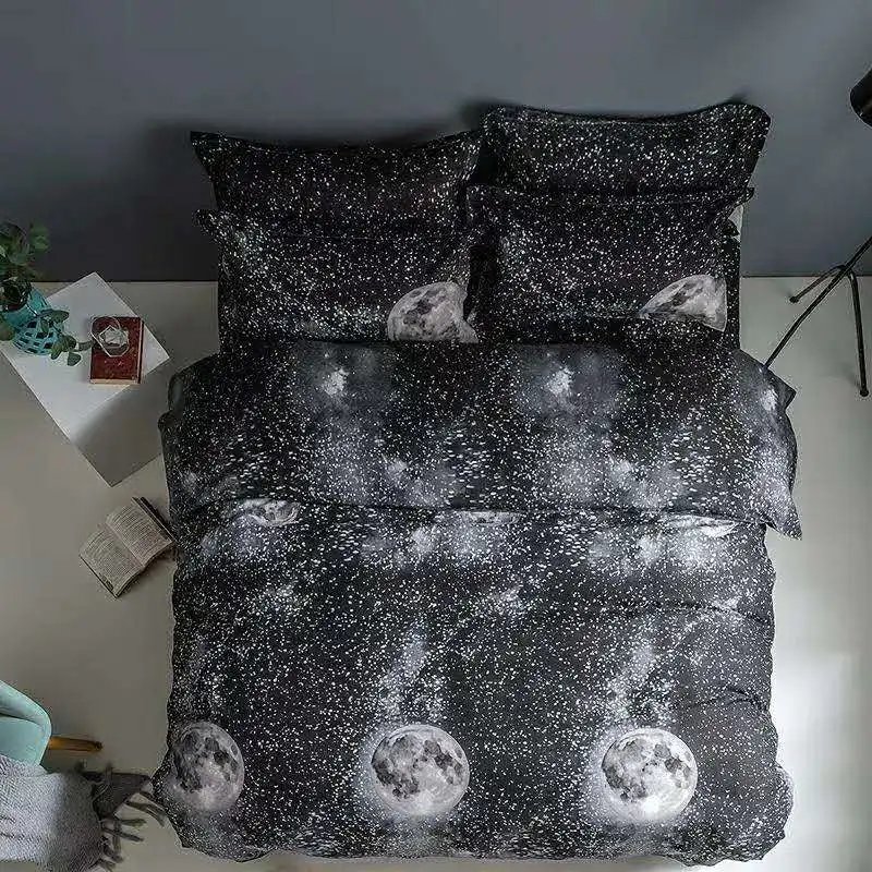 2/3 Piece Black Marble Pattern Sanding Bedding Set, Duvet Cover+Pillowase,Bedroom Bed Set,king Queen Double(Excluding filler)