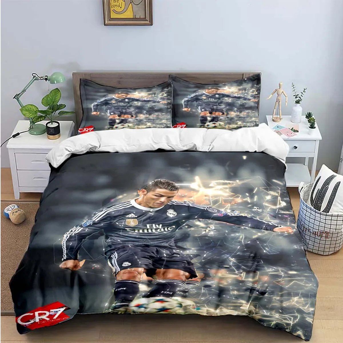 Fashion Football R-Ronaldo Digital Printing Bedding Set Duvet Cover Comforter Bed  Youth Kids Girl Boys Birthday Gift