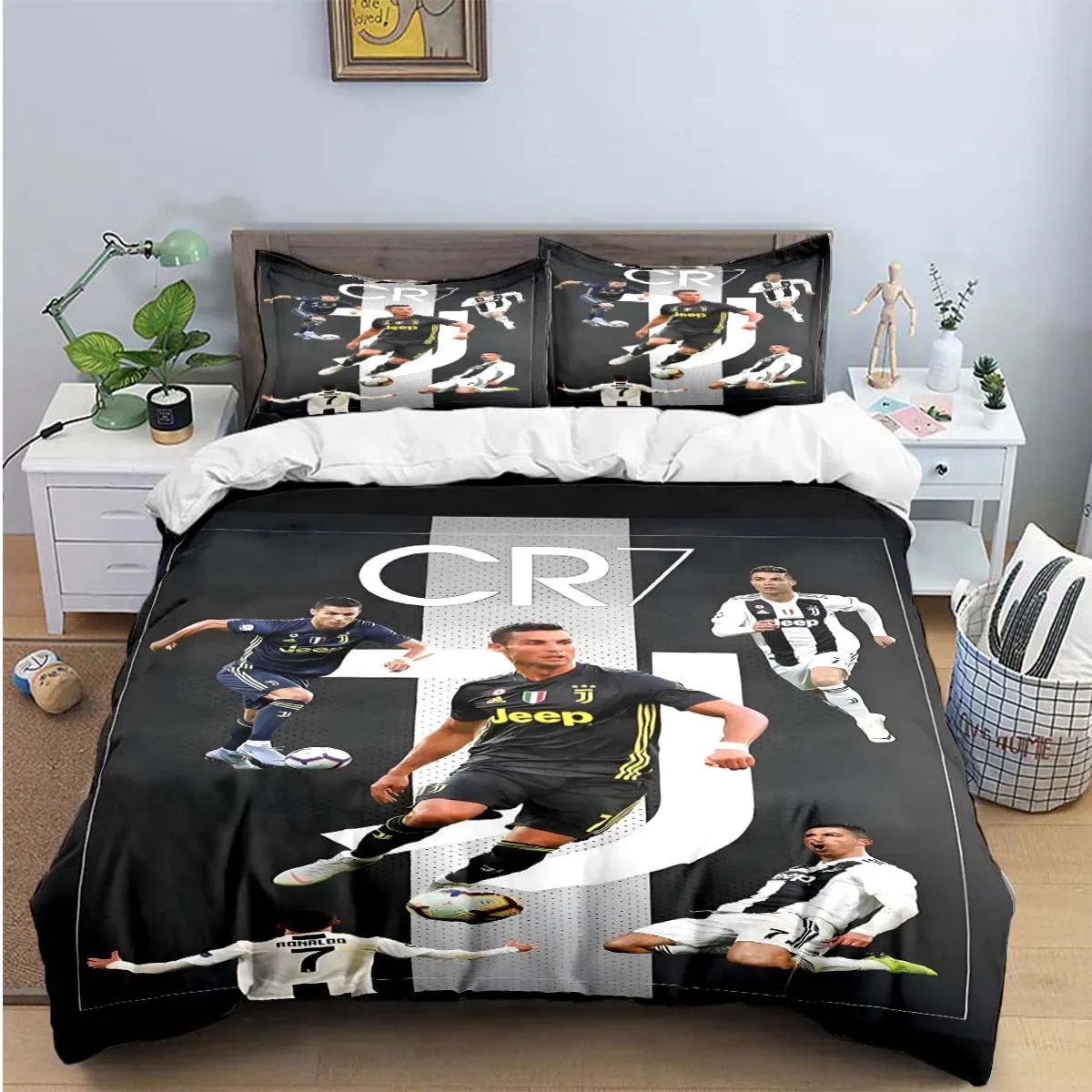 Fashion Football R-Ronaldo Digital Printing Bedding Set Duvet Cover Comforter Bed  Youth Kids Girl Boys Birthday Gift