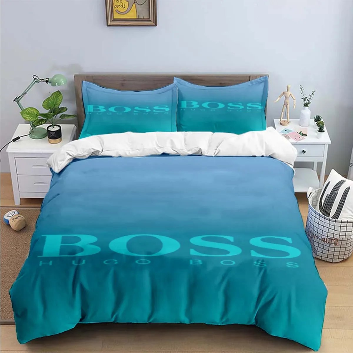 Fashion Exquisite Logo Digital Printing Bedding Set Duvet Cover Comforter Bed  Youth Kids Girl Boys Birthday Gift
