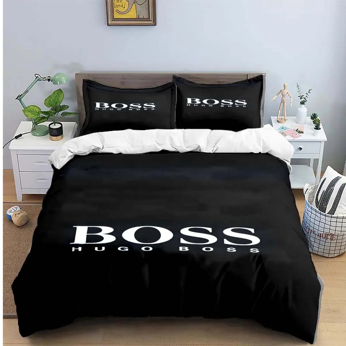 Fashion Exquisite Logo Digital Printing Bedding Set Duvet Cover Comforter Bed  Youth Kids Girl Boys Birthday Gift