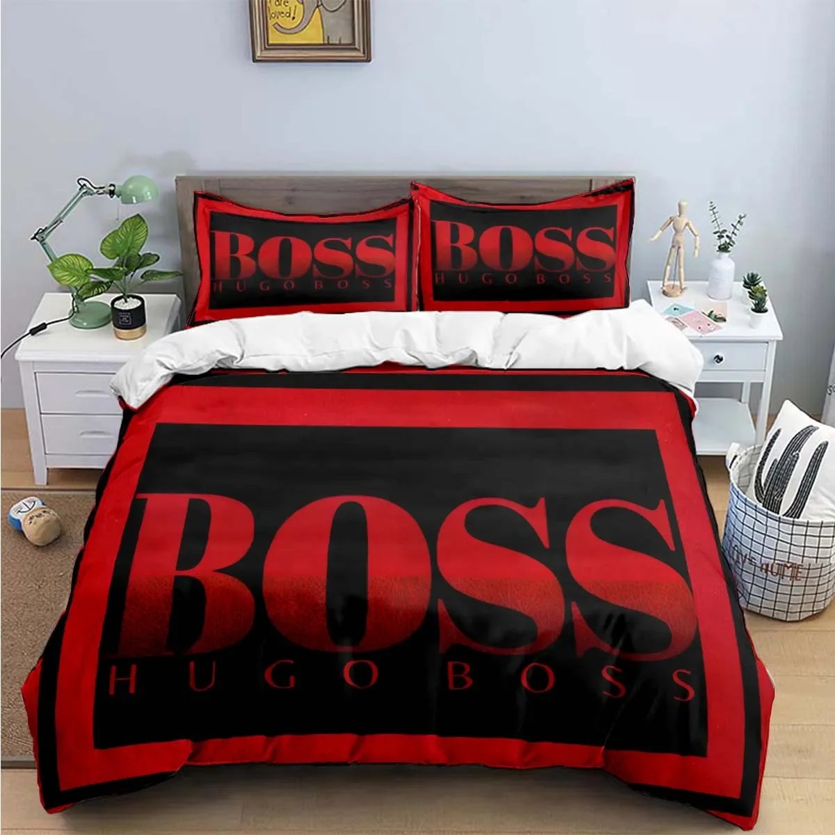 Fashion Exquisite Logo Digital Printing Bedding Set Duvet Cover Comforter Bed  Youth Kids Girl Boys Birthday Gift