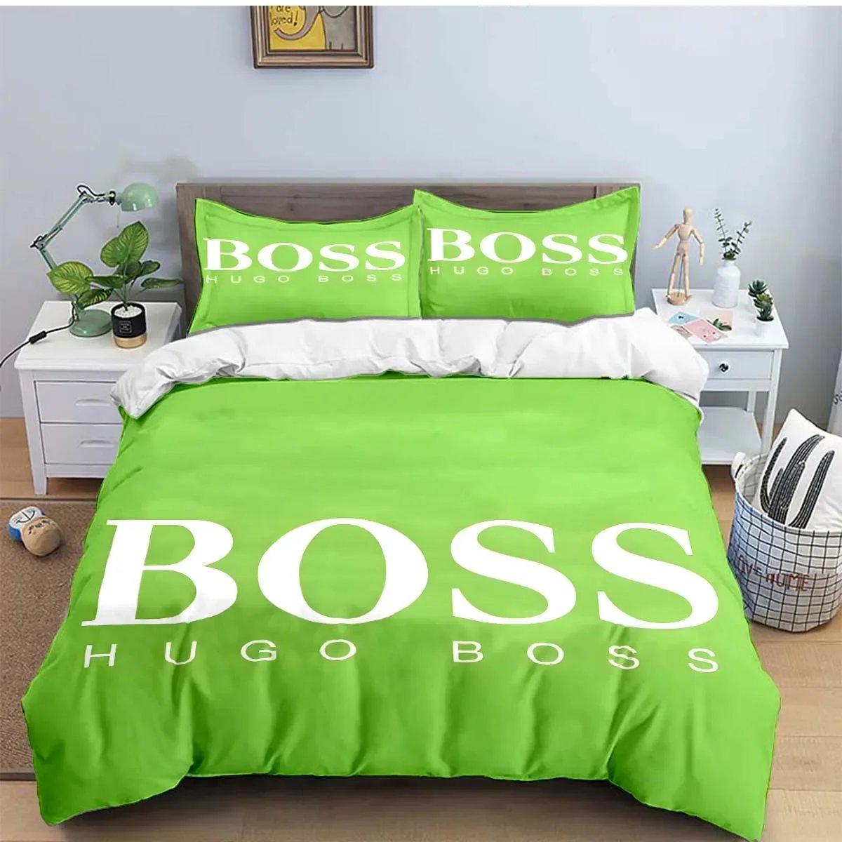 Fashion Exquisite Logo Digital Printing Bedding Set Duvet Cover Comforter Bed  Youth Kids Girl Boys Birthday Gift