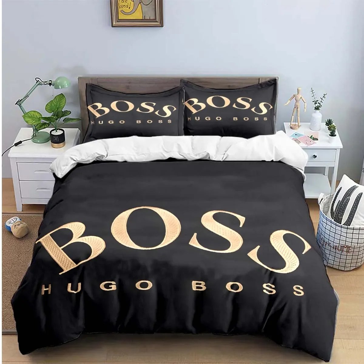 Fashion Exquisite Logo Digital Printing Bedding Set Duvet Cover Comforter Bed  Youth Kids Girl Boys Birthday Gift