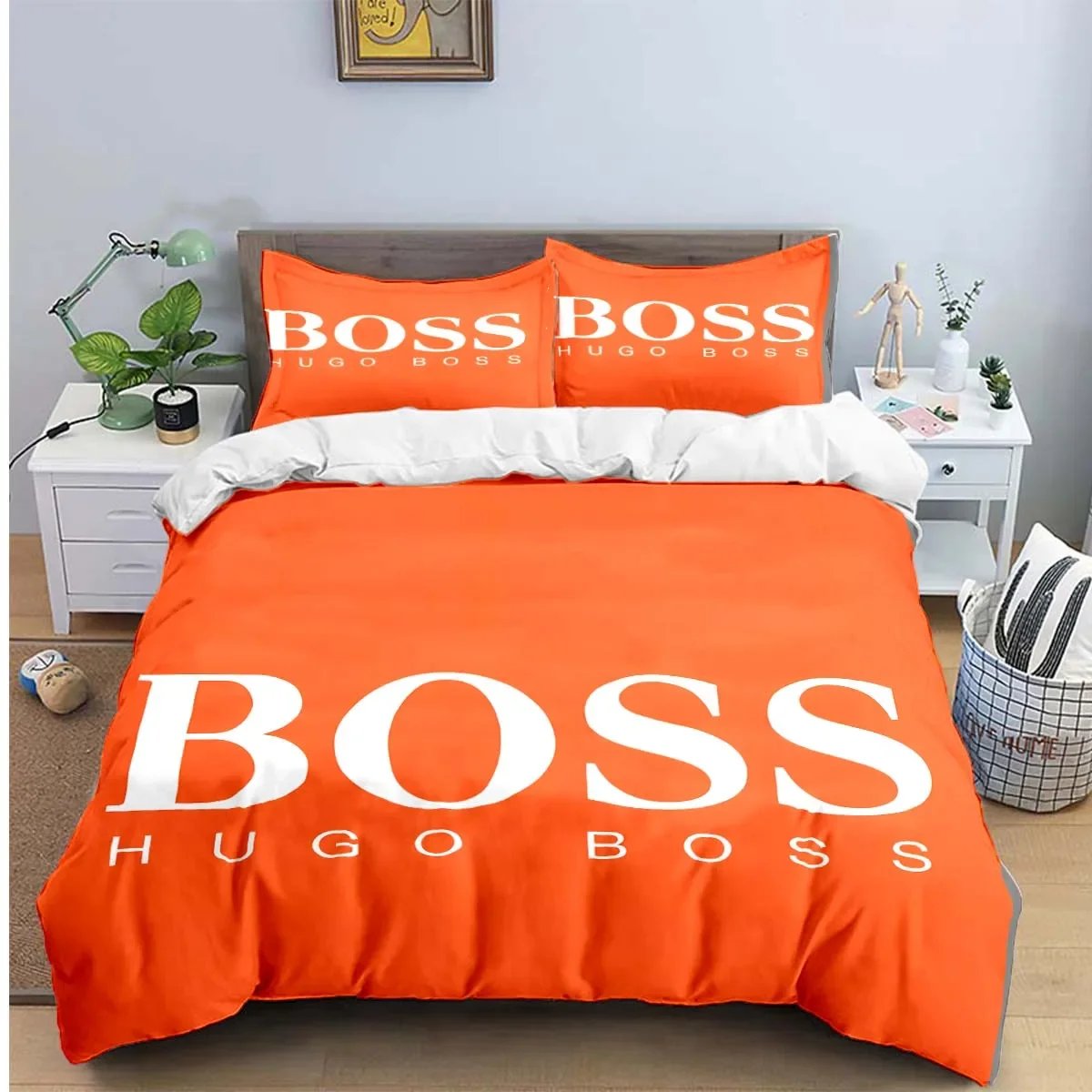 Fashion Exquisite Logo Digital Printing Bedding Set Duvet Cover Comforter Bed  Youth Kids Girl Boys Birthday Gift
