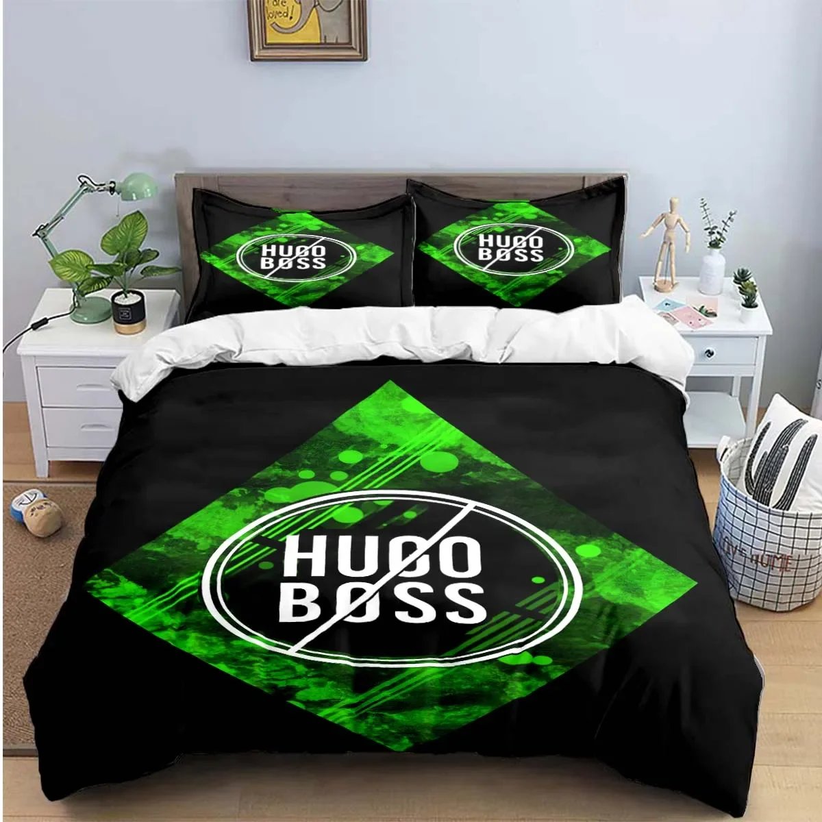Fashion Exquisite Logo Digital Printing Bedding Set Duvet Cover Comforter Bed  Youth Kids Girl Boys Birthday Gift