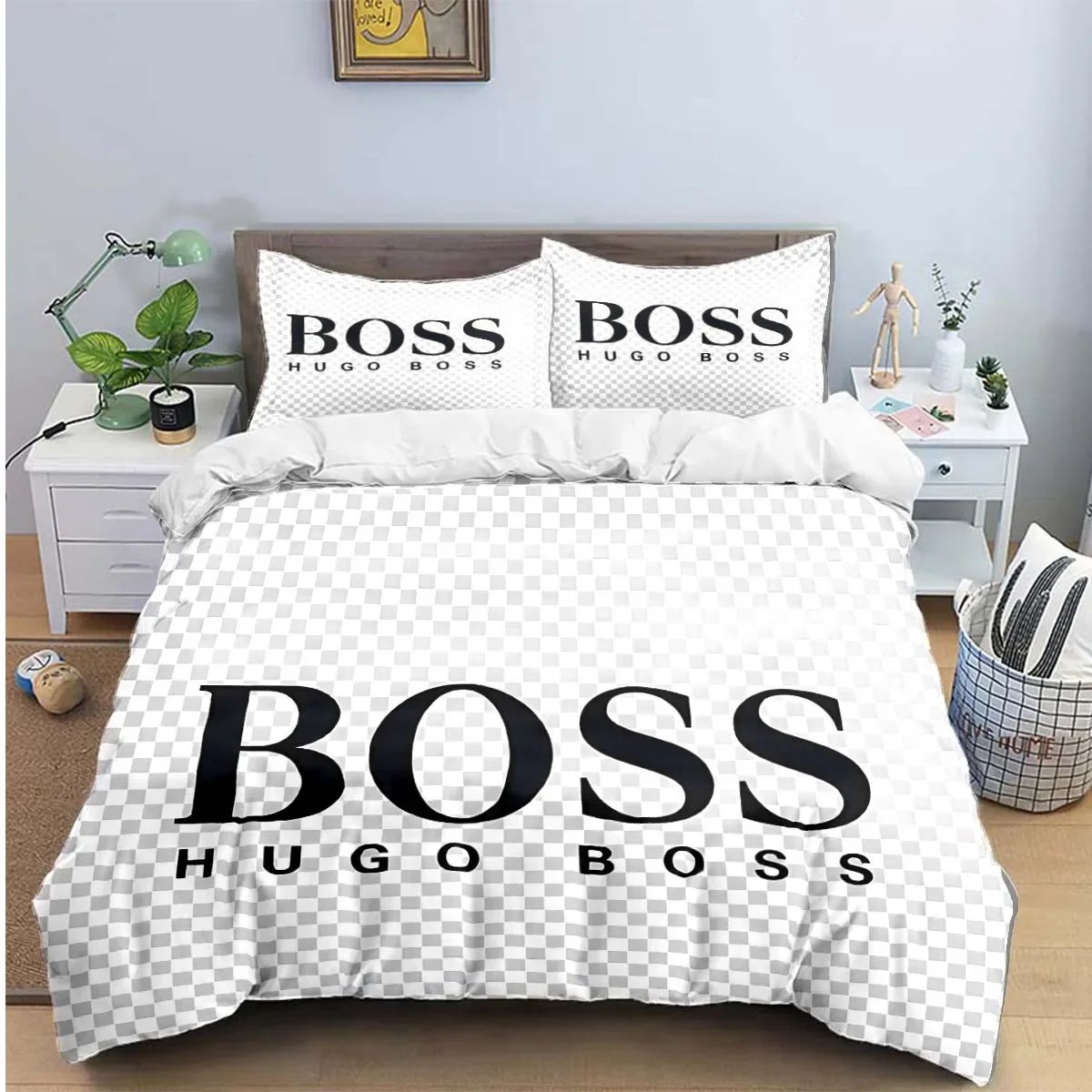 Fashion Exquisite Logo Digital Printing Bedding Set Duvet Cover Comforter Bed  Youth Kids Girl Boys Birthday Gift