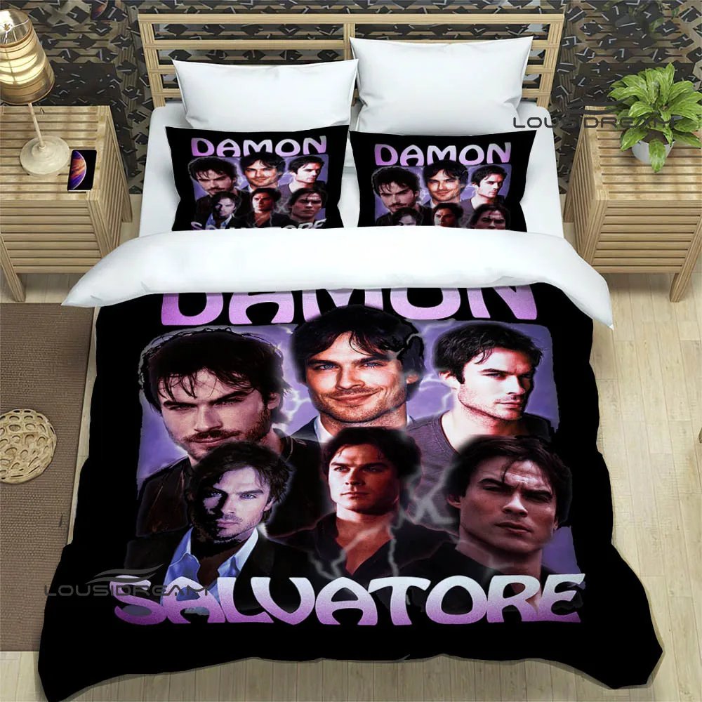 The Vampire Diaries Damon salvatore Bedding Sets exquisite bed supplies set duvet cover bed comforter set bedding birthday gift
