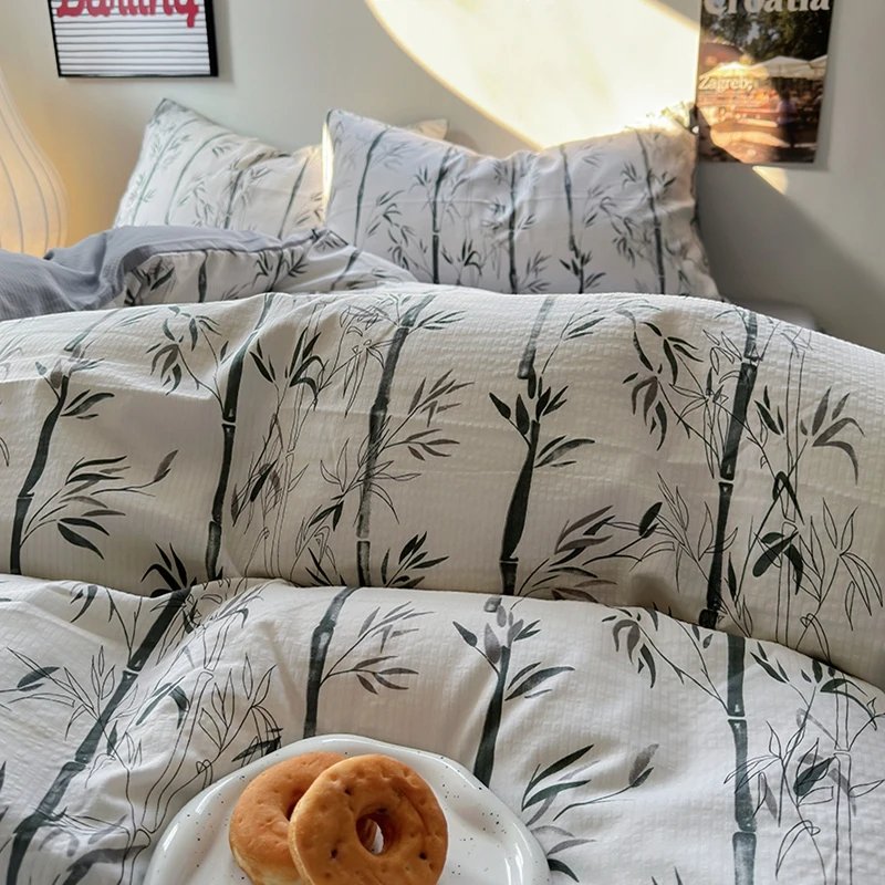 Flowers Print Bedding Comforter Set with Pillowcase bed sheet Single Full Size Bed Linen Duvet Cover Set Queen/King Double bed