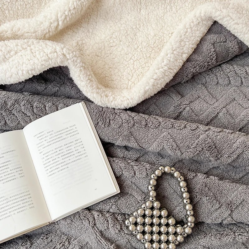 Soft Throw Blanket Multi Color Coral Velvet Blanket Cozy Warm Plush Blanket For Sofa Bedroom Living Room Camp