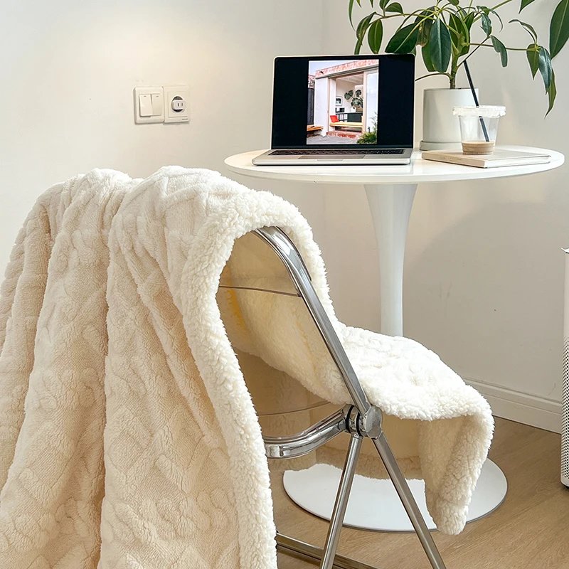 Soft Throw Blanket Multi Color Coral Velvet Blanket Cozy Warm Plush Blanket For Sofa Bedroom Living Room Camp