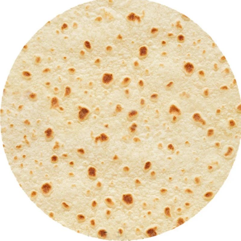 Multi-size Funny Round Corn Tortilla Blanket Soft Warm Throw Blanket for Sofa, Office, Bed, Camping Traveling Flannel Blankets