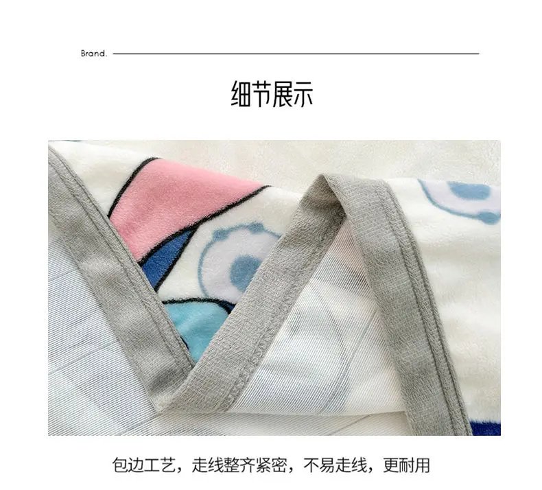 Stitch Cartoon Blanket Kawaii Lightweight Style Home Textile Flannel Soft Throw Blanket Bedding Sofa Cover for Kids Gift
