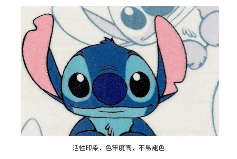 Stitch Cartoon Blanket Kawaii Lightweight Style Home Textile Flannel Soft Throw Blanket Bedding Sofa Cover for Kids Gift