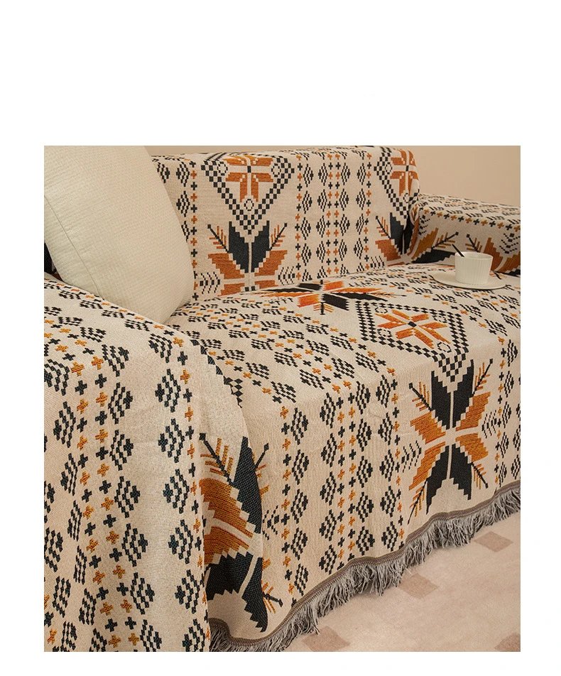 Cartoon Sofa Cover Double Use Beds Blanekets Throw Blanket Picnic Mat With Tassel Sofa Bed Universal Decorative