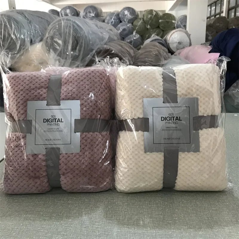 Thicken Solid Throw Blanket Fluffy Plaid Sofa Blankets King Size Coral Fleece Bedspread For Kids Pet Home Travel Textile