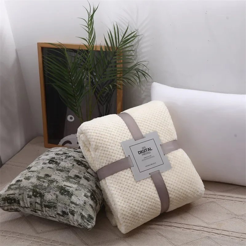 Thicken Solid Throw Blanket Fluffy Plaid Sofa Blankets King Size Coral Fleece Bedspread For Kids Pet Home Travel Textile