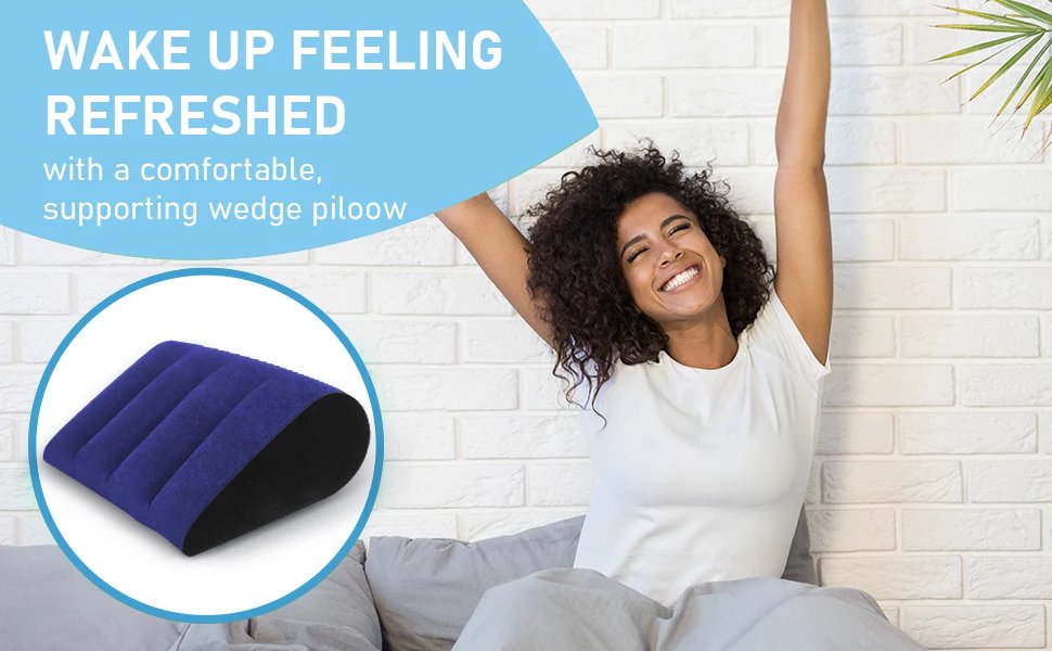 Inflatable Wedge Pillow For Travel Lightweight Lumbar Leg Support Pillow Yoga Posture Cushion Body Positioners Camping Pillow