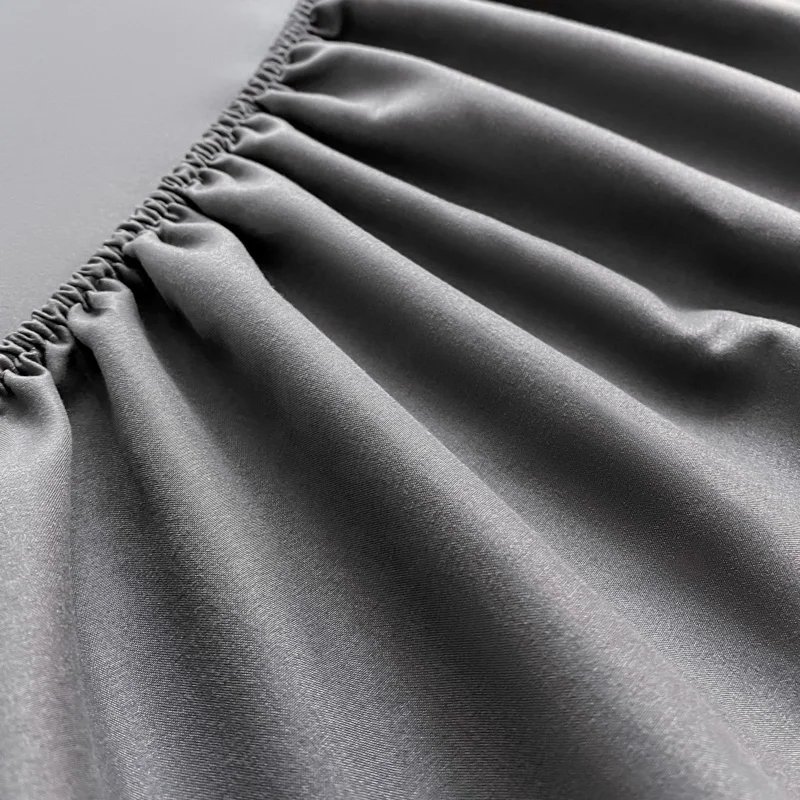 Soft Cotton Fitted Bed Sheet with Elastic Band Solid Color Mattress Cover for Single Double King Queen Bed 140/150/160/180/200