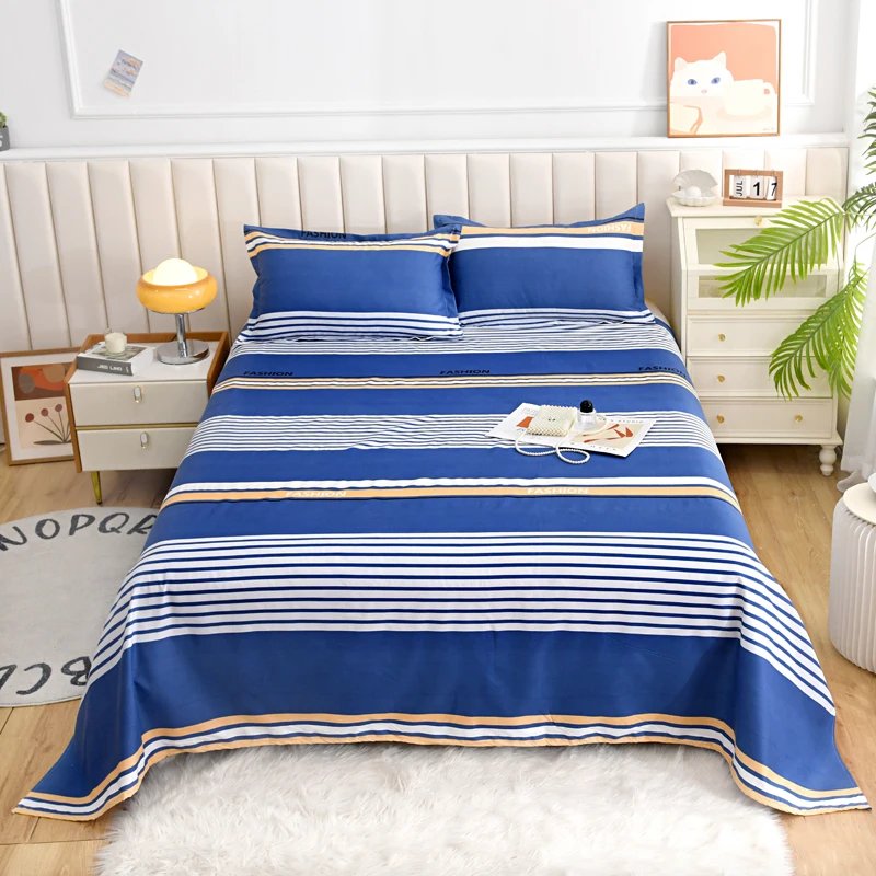 Red Flower Printed Flat Bed Sheets for Double Bed Single/Queen/King Reactive Printed Top Sheets for Beds sabanas cama 150x200