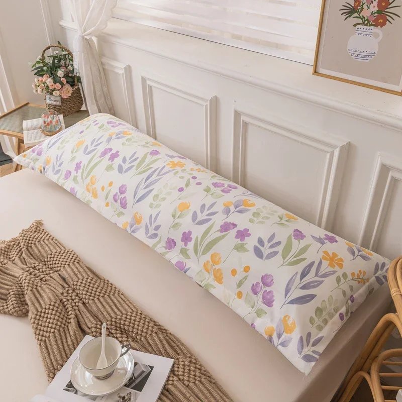 New Skin-friendly Couple Pillowcase Cozy Polyester Long Pillow Case Large Size 120 150 180cm Pillow Cover Hugging Pillow Case