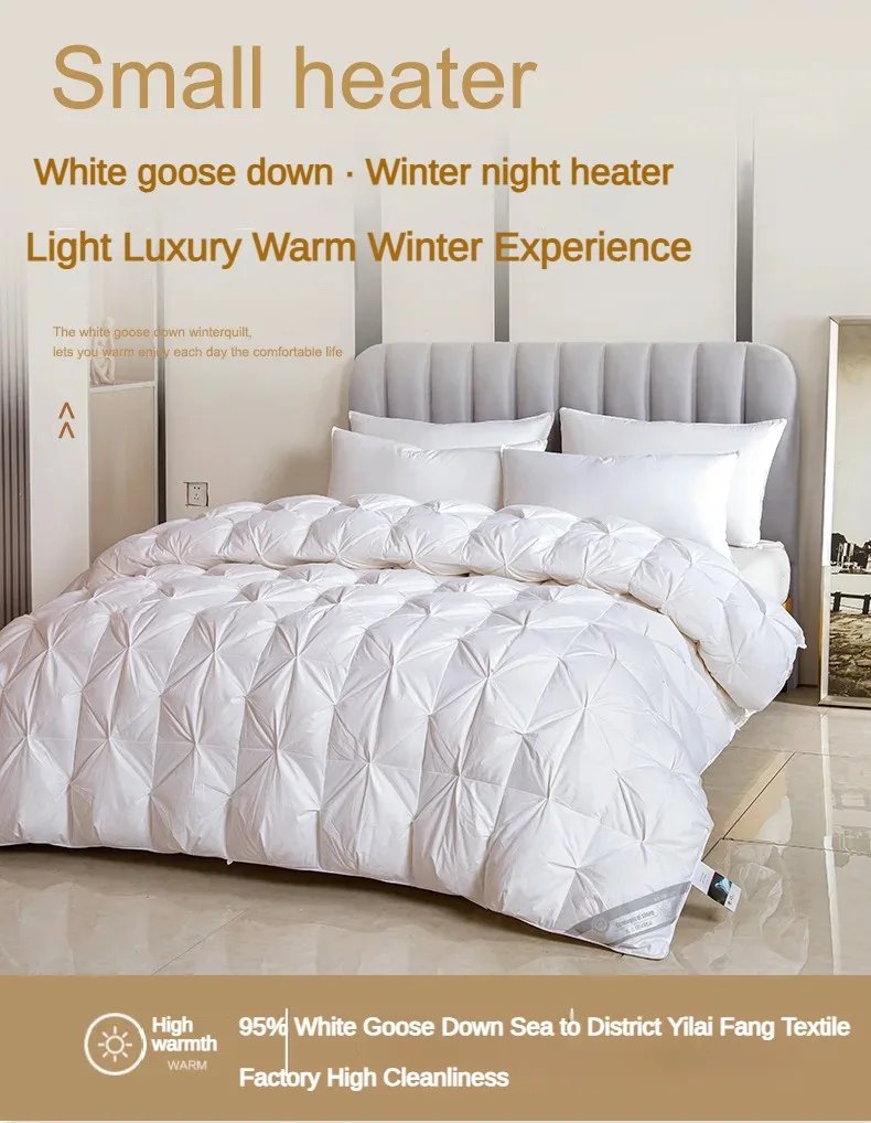Cotton duvet 95 white goose down winter quilt cotton hotel spring and autumn quilt core gift winter quilt Cotton duvet 95 white goose down winter quilt cotton hotel spring and autumn quilt core gift winter quilt