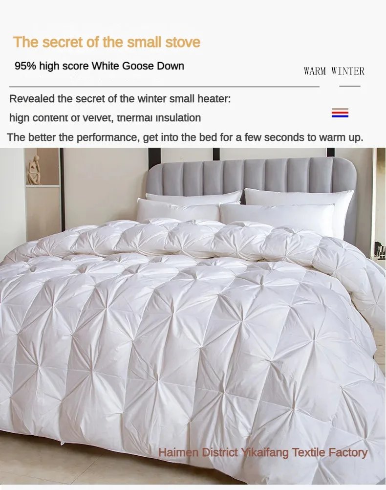 Cotton duvet 95 white goose down winter quilt cotton hotel spring and autumn quilt core gift winter quilt Cotton duvet 95 white goose down winter quilt cotton hotel spring and autumn quilt core gift winter quilt