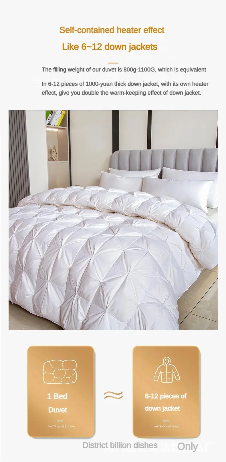 Cotton duvet 95 white goose down winter quilt cotton hotel spring and autumn quilt core gift winter quilt Cotton duvet 95 white goose down winter quilt cotton hotel spring and autumn quilt core gift winter quilt