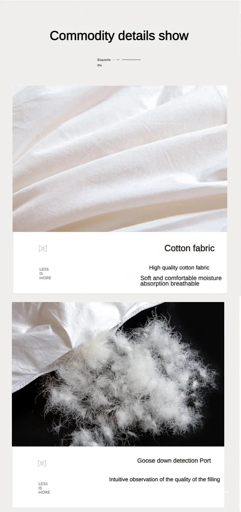 Cotton duvet 95 white goose down winter quilt cotton hotel spring and autumn quilt core gift winter quilt Cotton duvet 95 white goose down winter quilt cotton hotel spring and autumn quilt core gift winter quilt