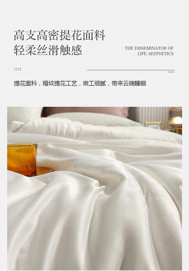 100% Mulberry silk with warm  thickened quilt core 5kg winter comforter cotton cover spring autumn home quilt luxury blanket