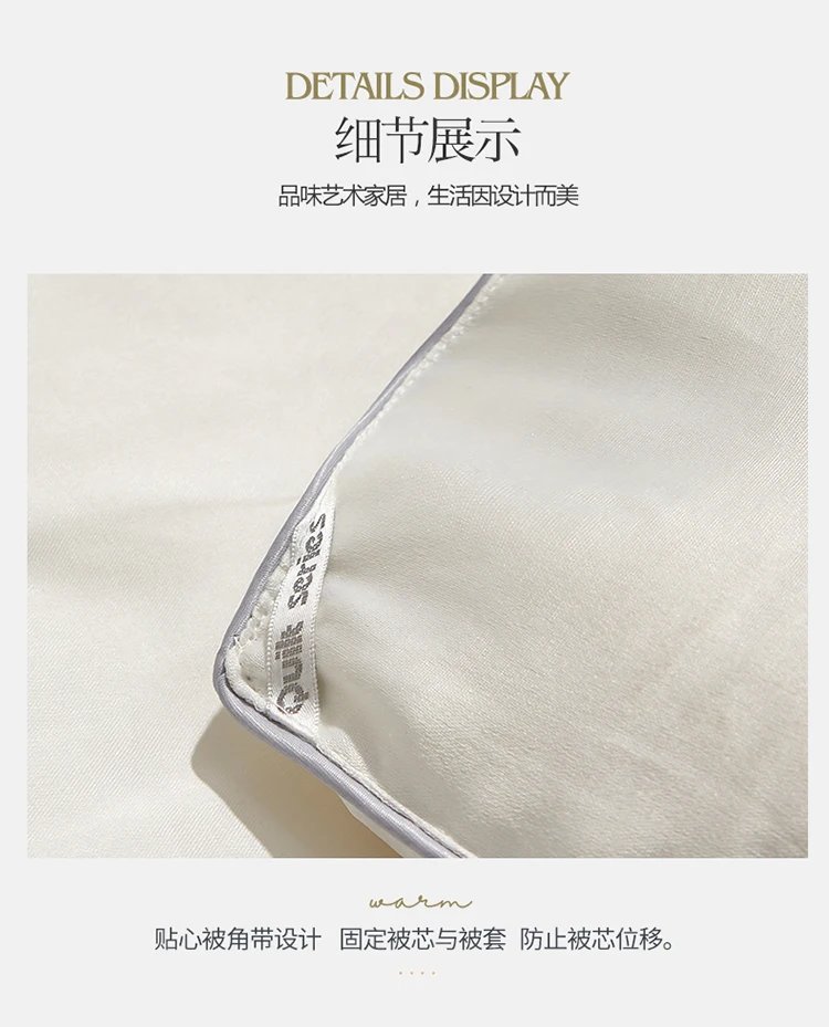 100% Mulberry silk with warm  thickened quilt core 5kg winter comforter cotton cover spring autumn home quilt luxury blanket
