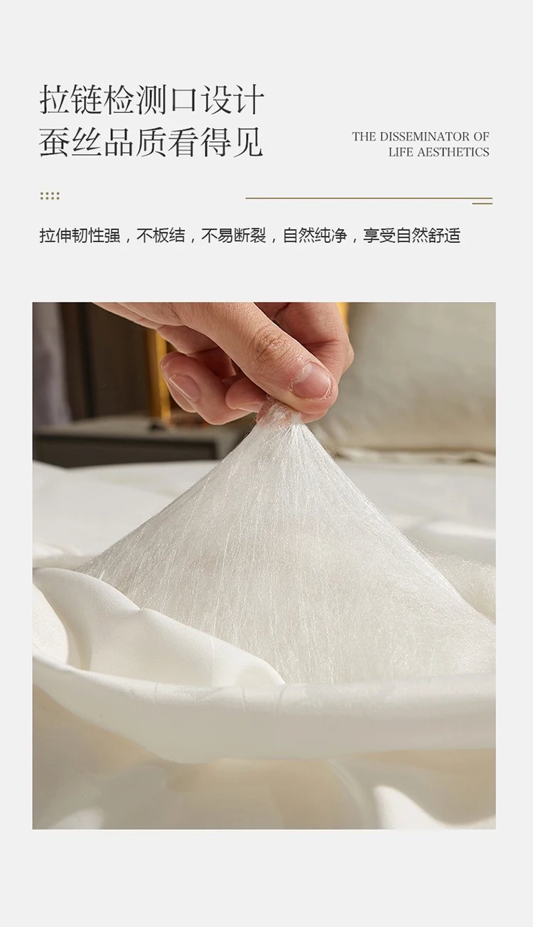 100% Mulberry silk with warm  thickened quilt core 5kg winter comforter cotton cover spring autumn home quilt luxury blanket