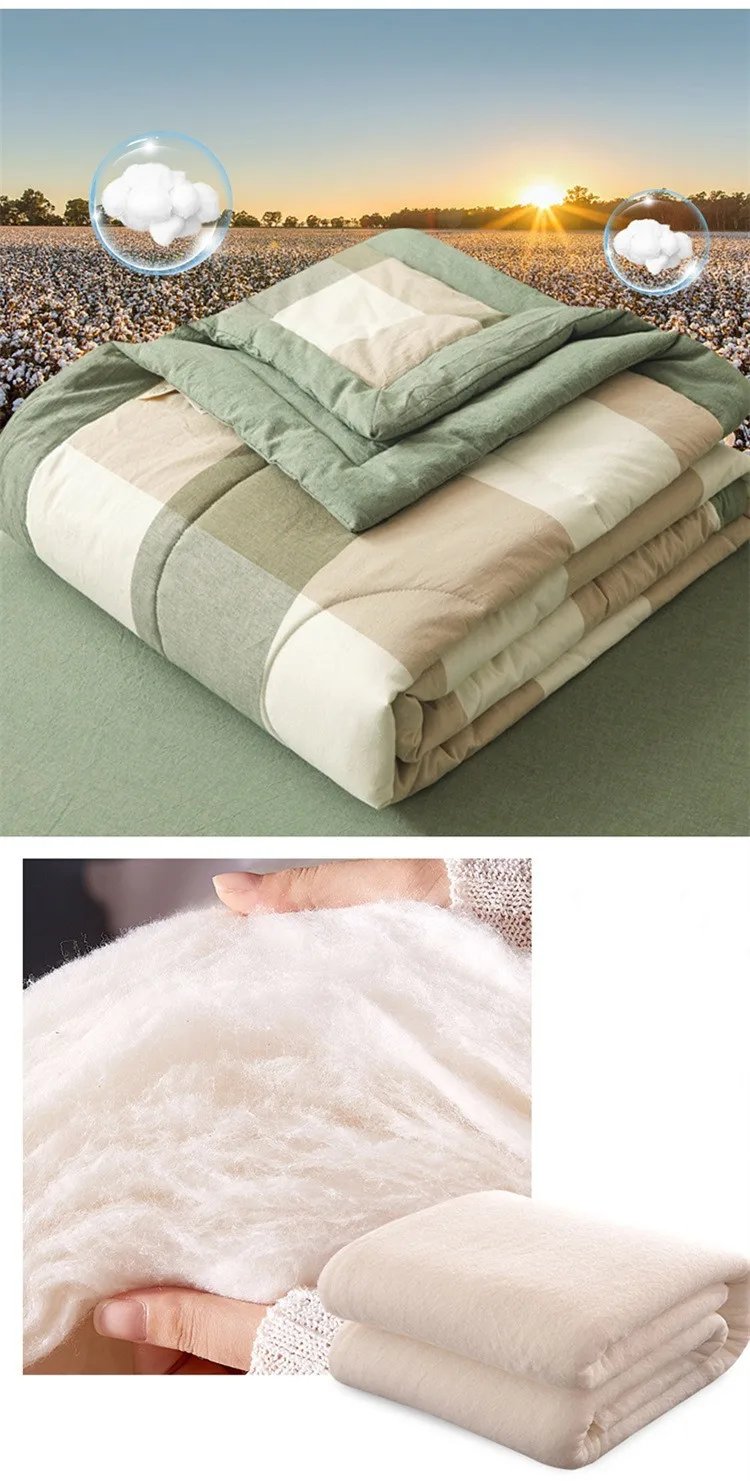 Washed Cotton Air Conditioning Washed Cotton Cover Blanket  Double Cooling Quilt Core Double-Sided Extra Large Quilt  침대